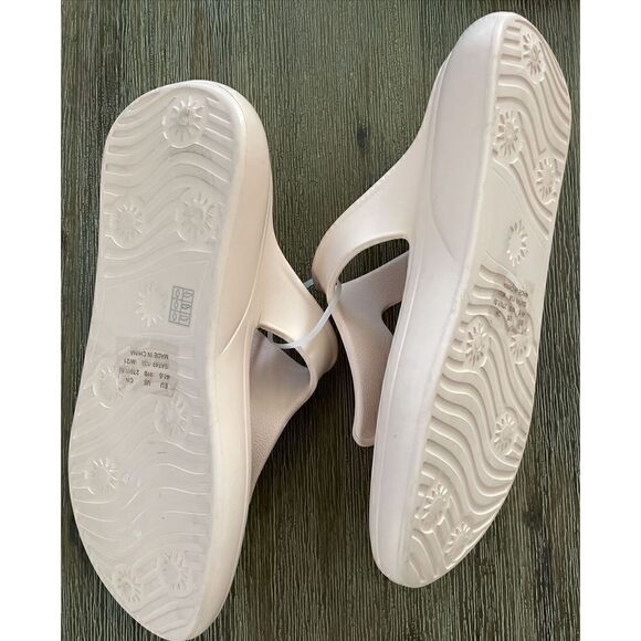 STUART WEITZMAN Womens Pink Stuflex Round Toe Wedge Slip On Thong Sandals 11 M - Picture 4 of 4